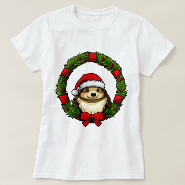 T-shirt Noël du hérisson (Design devant)