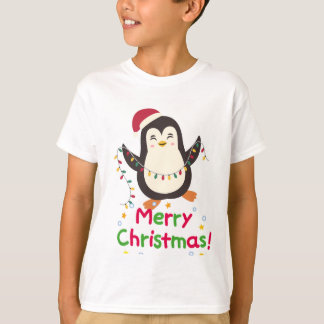 T-shirt Noël du mignon pingouin