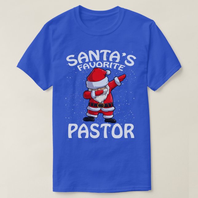 T-shirt Noël du pasteur favori de Santas (Design devant)