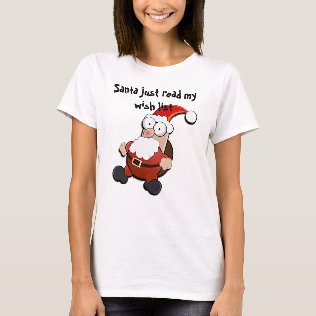 T-shirt Noël du Père Noël choqué (Devant)