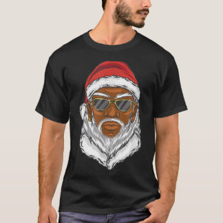 T-shirt Noël du Père Noël Cool noir