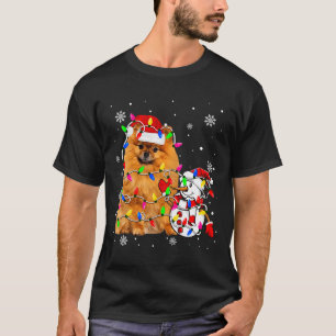 T-shirt Noël du Père Noël mignon Poméranien 37