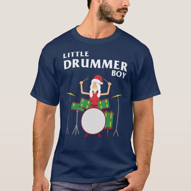 T-shirt Noël du petit batteur (Devant)