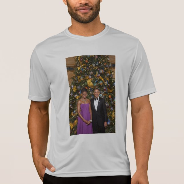 T-shirt Noël du président Barack Obama et de Michelle (Devant)