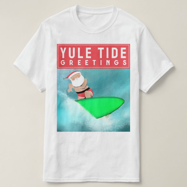 T-shirt Noël du surf (Design devant)