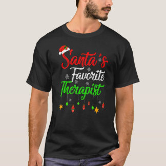 T-shirt Noël Du Thérapiste Favori De Xmas Père Noël