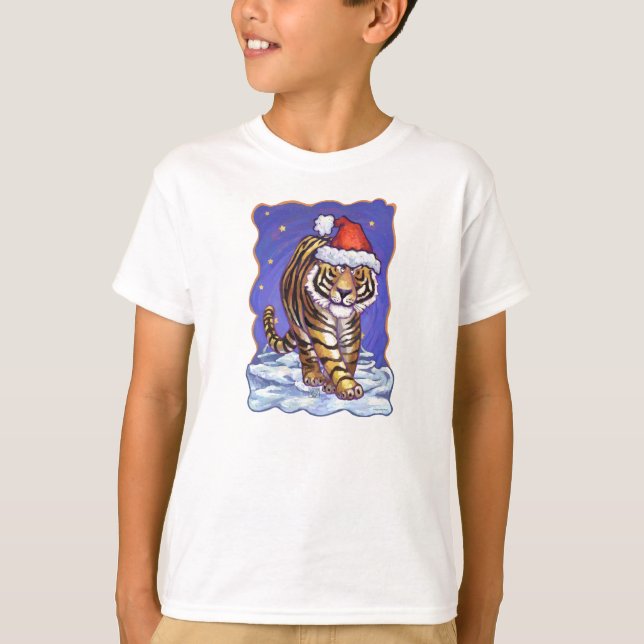 T-shirt Noël du tigre (Devant)