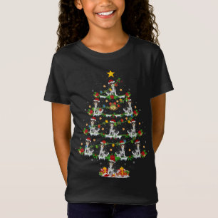 T-Shirt Noël éclaire Père Noël Chien de Crête Chinois Tr N