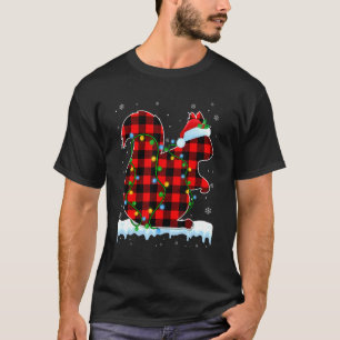 T-shirt Noël écureuil Père Noël Chapeau mignon Animaux Noë