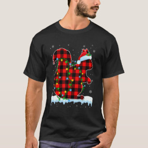 T-shirt Noël écureuil Père Noël Chapeau mignon Animaux Noë