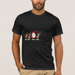 T-shirt Noël élégant branché, Père Noël et Reindeer