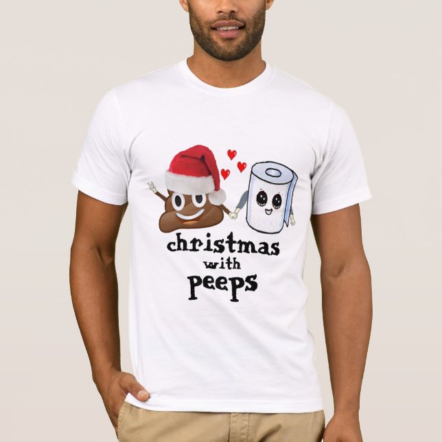 T-shirt noël emoji dump papier toilette drôle design (Devant)