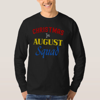 T-shirt Noël En Août Équipe D'été Groupe Santa Xmas