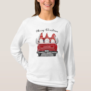 T-shirt Noël en fête Vintage des camions rouges Casquett