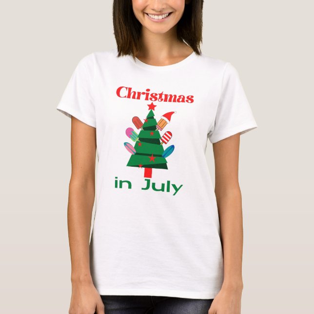 T-shirt Noël en juillet (Devant)
