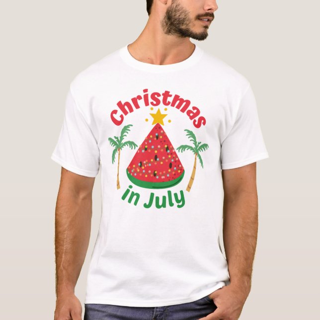 T-SHIRT NOËL EN JUILLET (Devant)