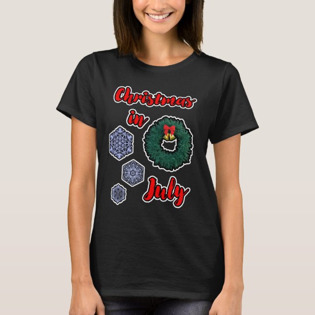 T-shirt Noël en juillet (Devant)