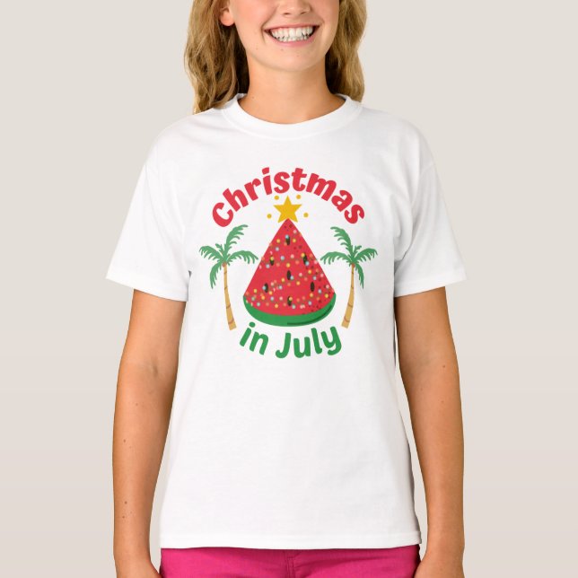T-SHIRT NOËL EN JUILLET (Devant)