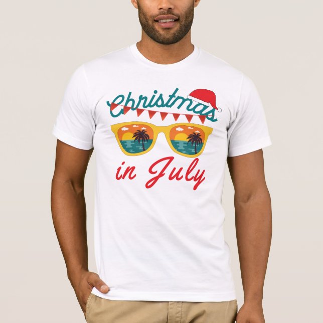 T-shirt Noël En Juillet (Devant)