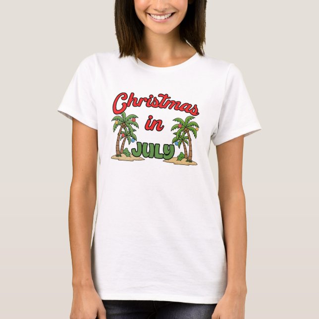 T-shirt Noël en juillet (Devant)