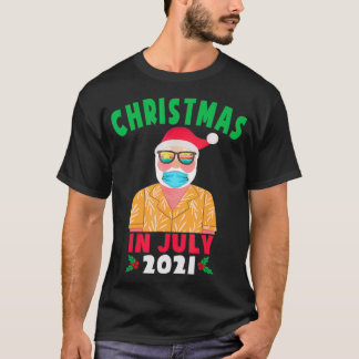 T-shirt Noël En Juillet 2021 Été Père Noël Portant Un Masq