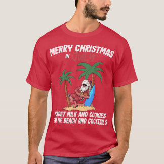 T-shirt Noël En Juillet Beach Party Père Noël Hommes Femme