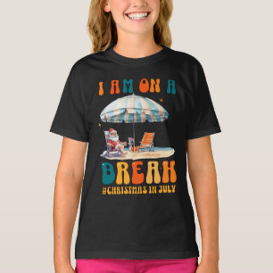 T-shirt Noël En Juillet Chemise   Funny Père Noël Summer B