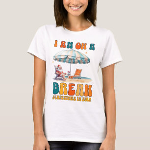 T-shirt Noël En Juillet Chemise   Funny Père Noël Summer B