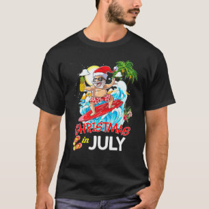 T-shirt Noël En Juillet Costume De Fête Père Noël Sur