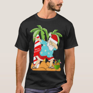 T-shirt Noël En Juillet Dabbing Père Noël Eté Watermelon