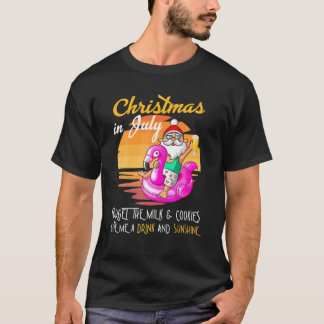 T-shirt Noël En Juillet Donne-Moi Une Bière Boire Et Des S