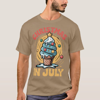 T-shirt Noël en Juillet Drôle de Noël d'Été