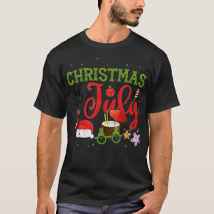 T-shirt Noël En Juillet Drôle Lunettes de soleil Père Noël