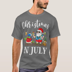 T-shirt Noël En Juillet Drôle Père Noël Été Ananas Bea