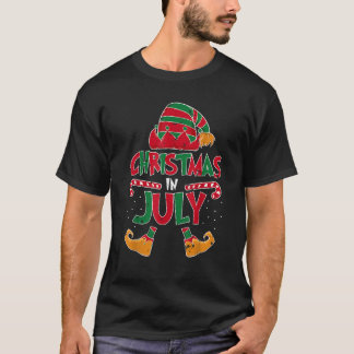 T-shirt noël en juillet elf beach été drôles noël