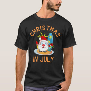 T-shirt Noël en juillet, été drôle