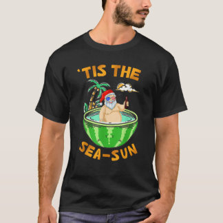 T-shirt Noël en Juillet Fête de Vacances de Plage Tropical