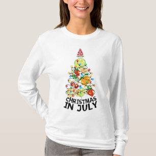 T-shirt Noël En Juillet Fruits Xmas Arbre Été Hommes Femme