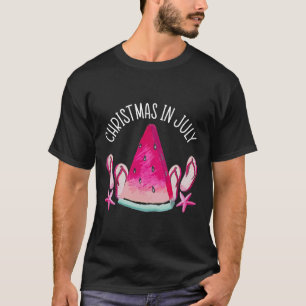 T-shirt Noël en juillet Funny Summer Vacation Tropical G