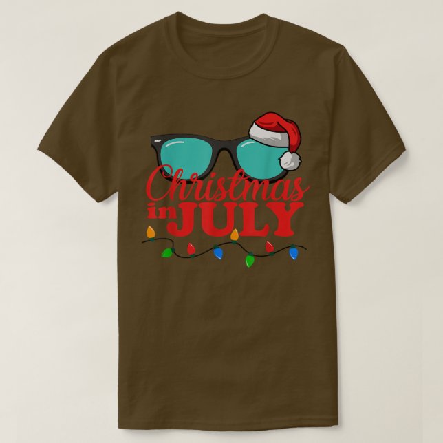 T-shirt Noël en juillet Lunettes de soleil Plage Vacance d (Design devant)