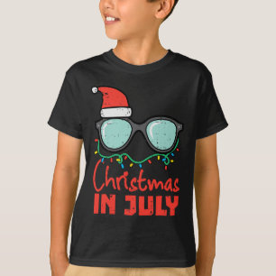 T-shirt Noël en Juillet Lunettes de Vue Xmas Été Femmes Ho