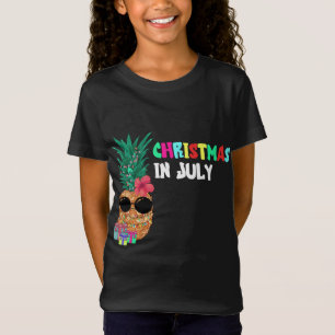 T-Shirt Noël En Juillet Noël Fruit D'Ananas Tropical Soit