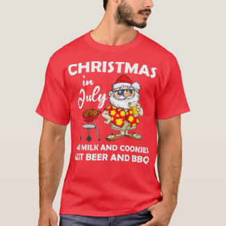 T-shirt Noël en juillet pas de lait et biscuits juste de l