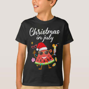 T-shirt Noël en juillet Pastèque Arbre de Noël d'été Homme
