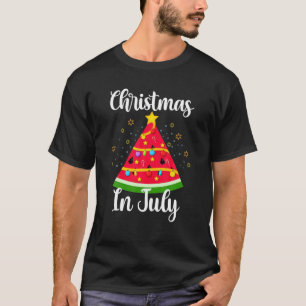 T-shirt Noël En Juillet Pastèque Arbre De Noël Été