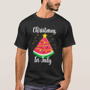 T-shirt Noël En Juillet Pastèque Arbre De Noël Été