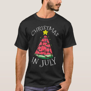 T-shirt Noël En Juillet Pastèque Noël Arbre Hommes D'Été