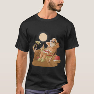 T-shirt Noël en juillet Père Noël Hawaïen X-mas Tropi