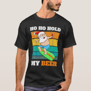 T-shirt Noël En Juillet Père Noël Hawaiian Surfing Ho H
