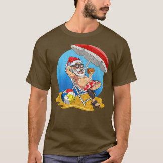T-shirt Noël en juillet Père Noël Hawaiian T